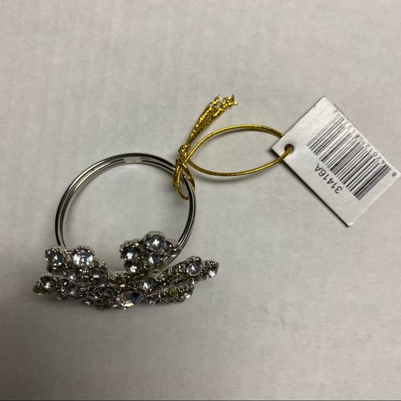 Snowflake rhinestone gem napkin ring MURVAL Field Museum gift shop NEW with tag - Picture 5 of 10